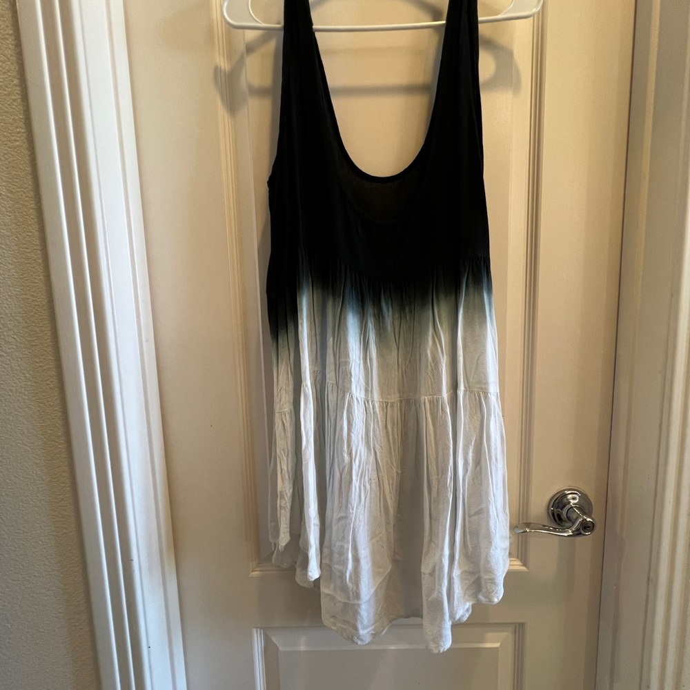 ANGL Black and White Ombre Tank Top